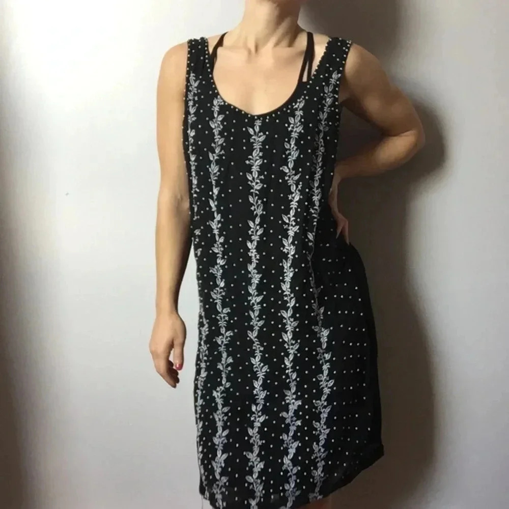 Rare 90's silk floral vintage tunic dress